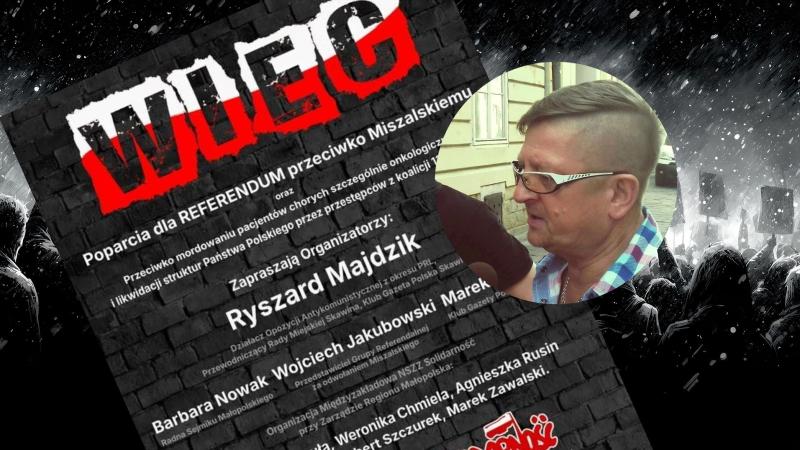 Wiec przeciwko Miszalskiemu. Na czele działacz, który terroryzował kobietę, miał nielegalną broń i obrażał sędziów