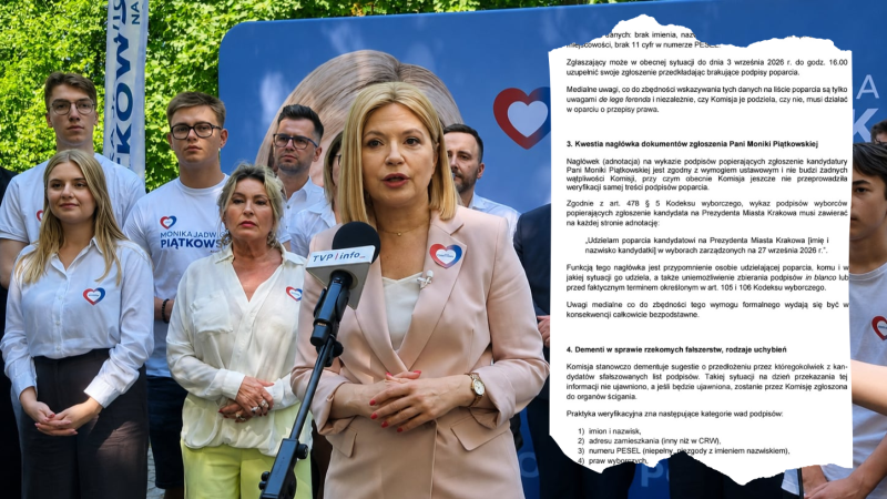 Komisja Wyborcza wydała komunikat. Wiemy, co z podpisami Piątkowskiej