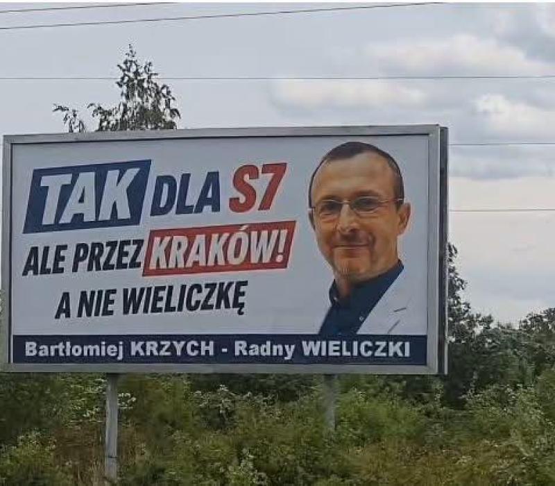 „Nie u mnie w ogródku”, czyli jak Wieliczka chce S7, ale wyłącznie przez Kraków